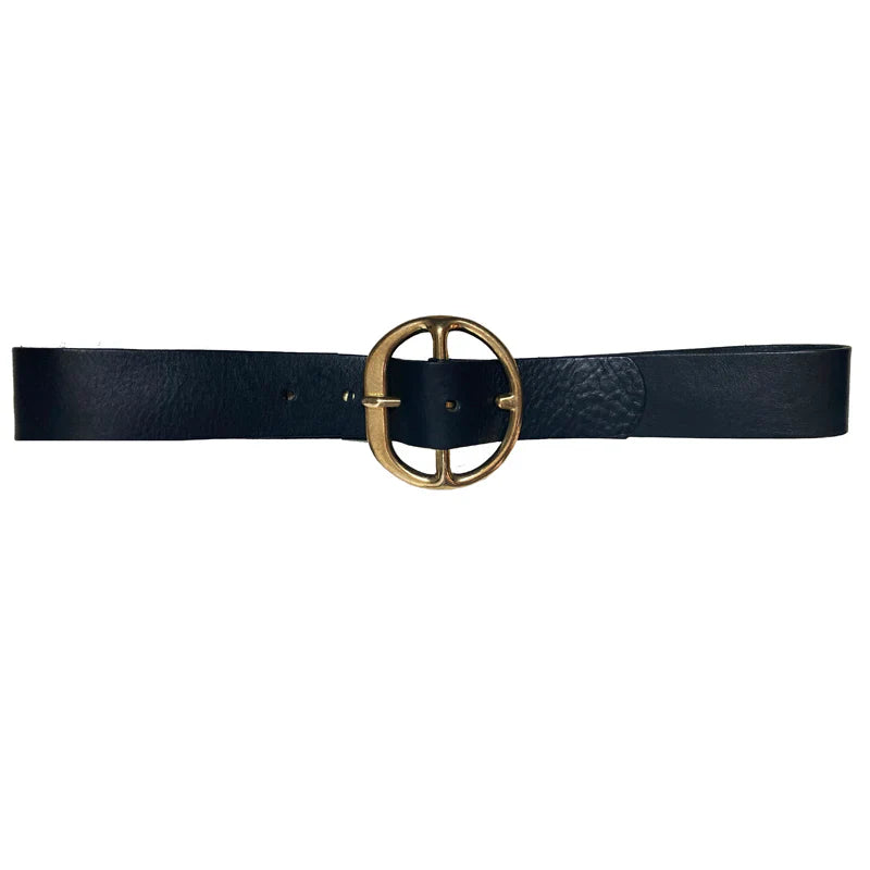 Kim White - Chunky Hip Belt - Black & Gold Buckle
