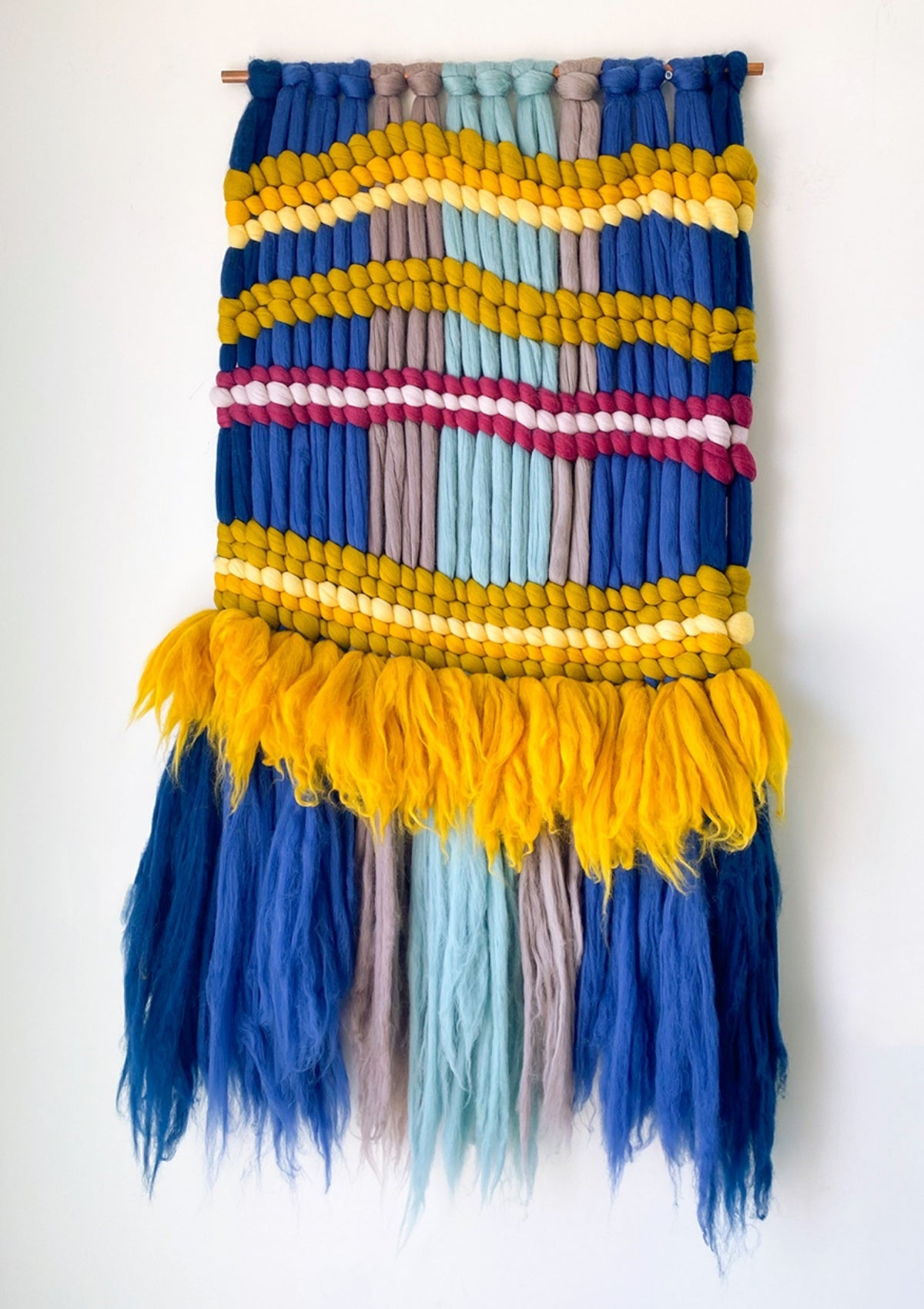 Wool Wall Hanging - The Happy Blue