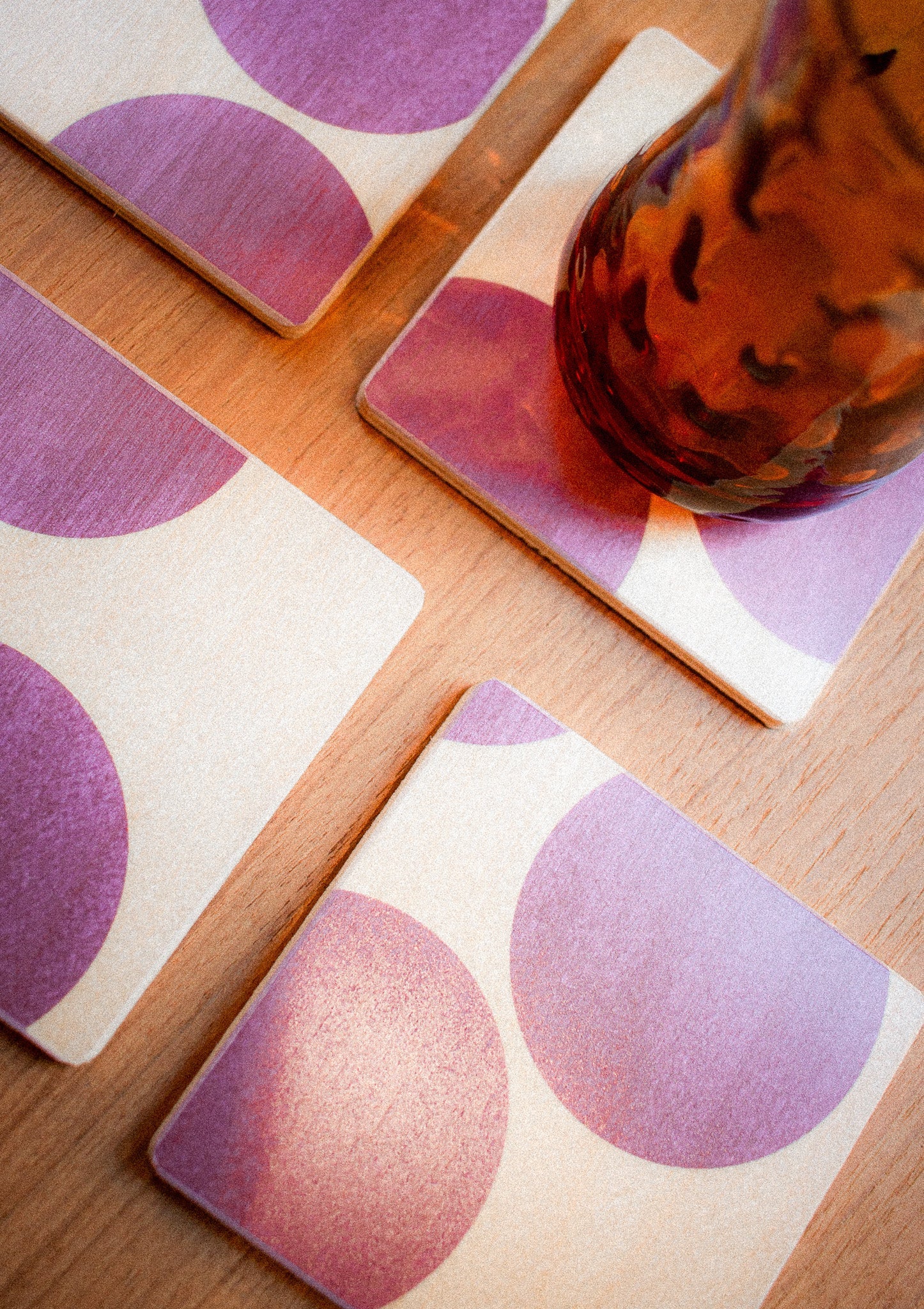 Lavender Dot Square Coasters