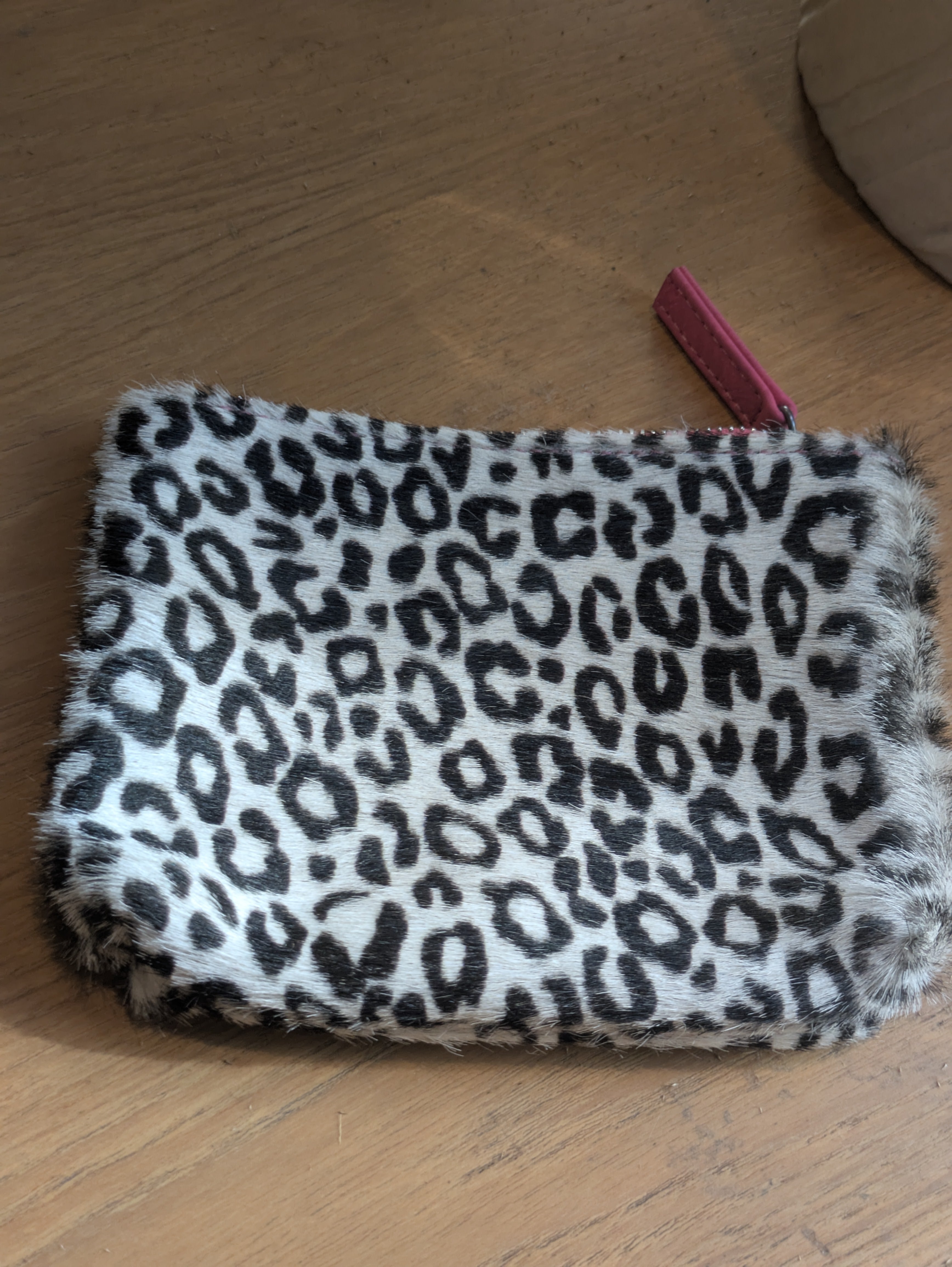 Kim White Small Cosmetic Bags - Animal Print