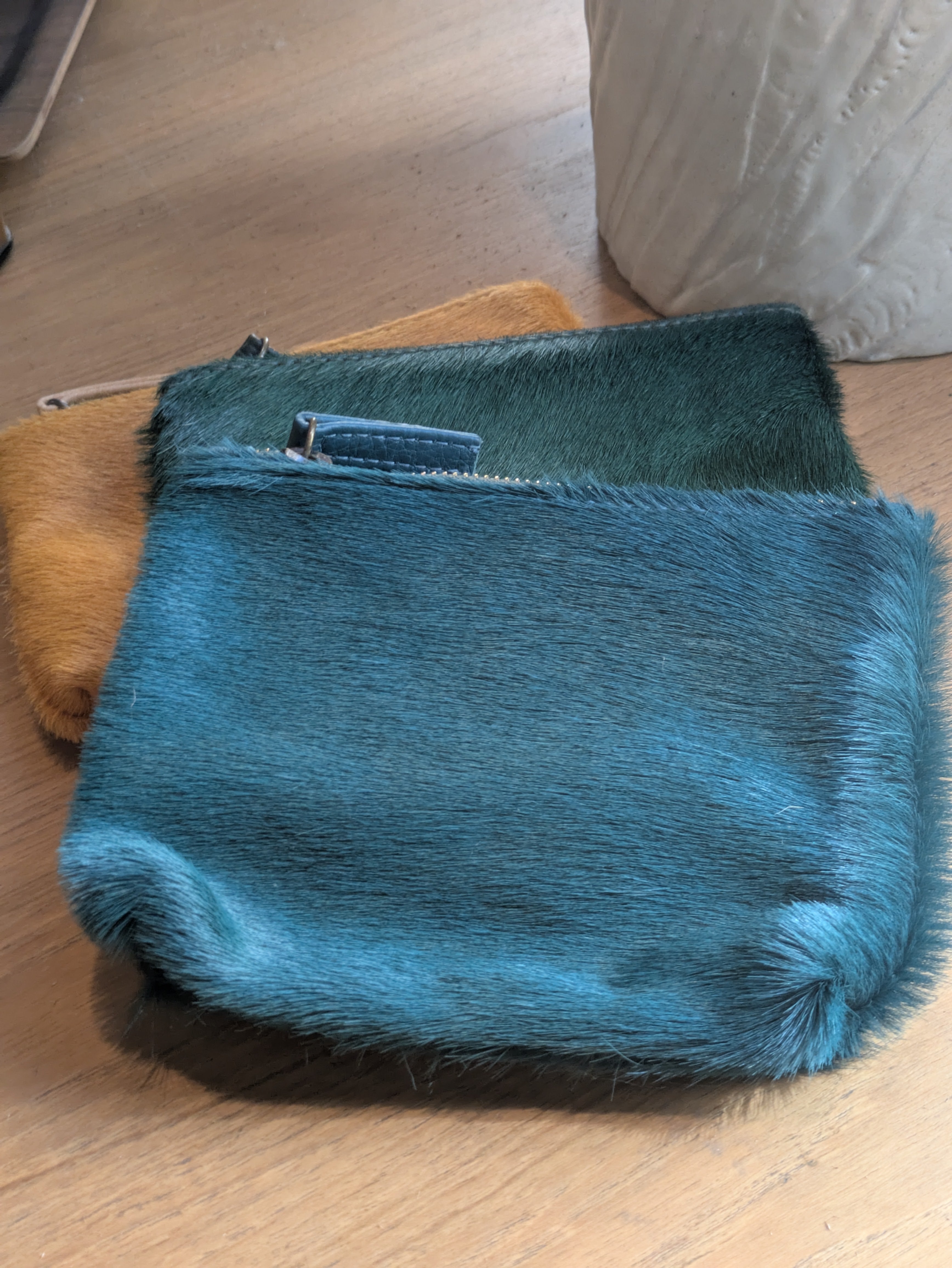 Kim White Small Cosmetic Bags - Solids