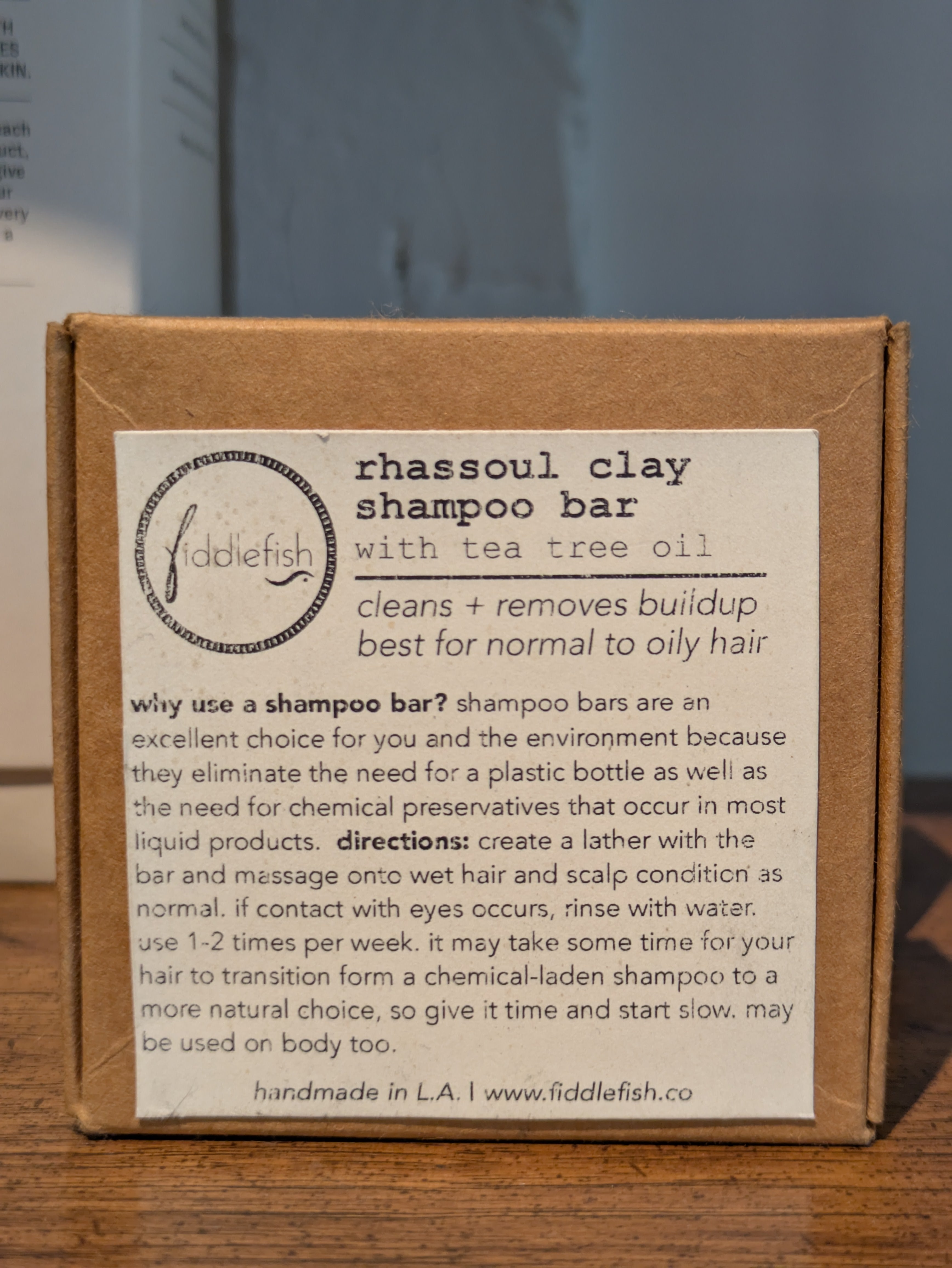 Fiddlefish Rhassoul Clay Shampoo Bar Soap