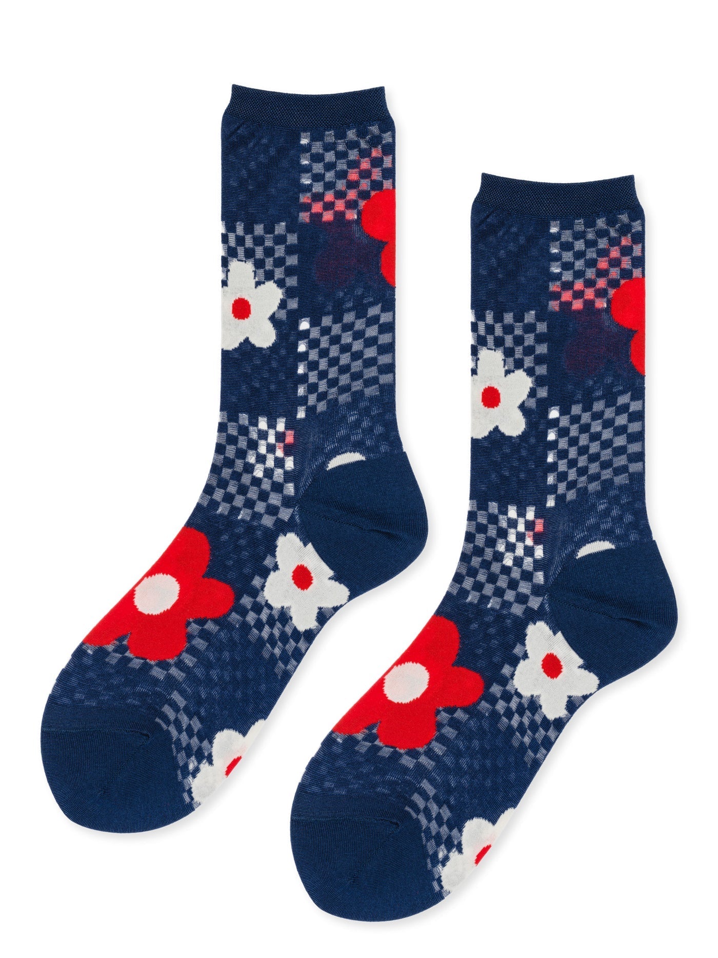 Jillian Flower Crew Socks
